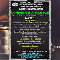 La Bottega Roma à Rome menu