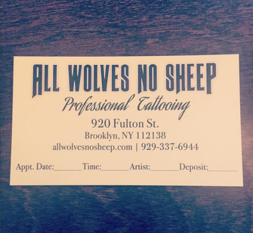 Tattoo Shop «All Wolves No Sheep Tattoo Parlour», reviews and photos, 920 Fulton St, Brooklyn, NY 11238, USA