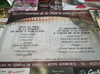 Restaurant Café de la mairie à Audruicq (la carte)