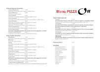 Menu du PIZZA OFF à Milan