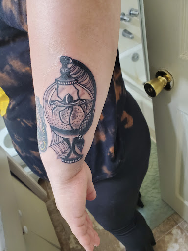 Explore tattoo ideas on back of neck, creative tattoo ideas in Modesto, available at Dying Art Tattoo