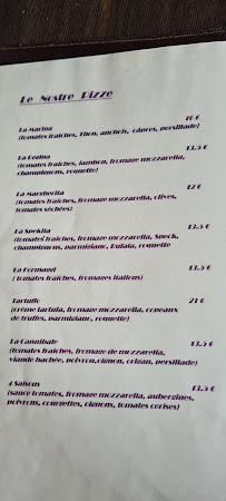 Restaurant italien L'Altro - Restaurant Antibes à Antibes (le menu)