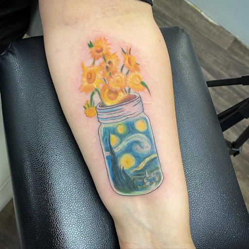 Explore pineapple tattoo ideas, creative tattoo ideas in Fairmont, available at Sleazy Studios