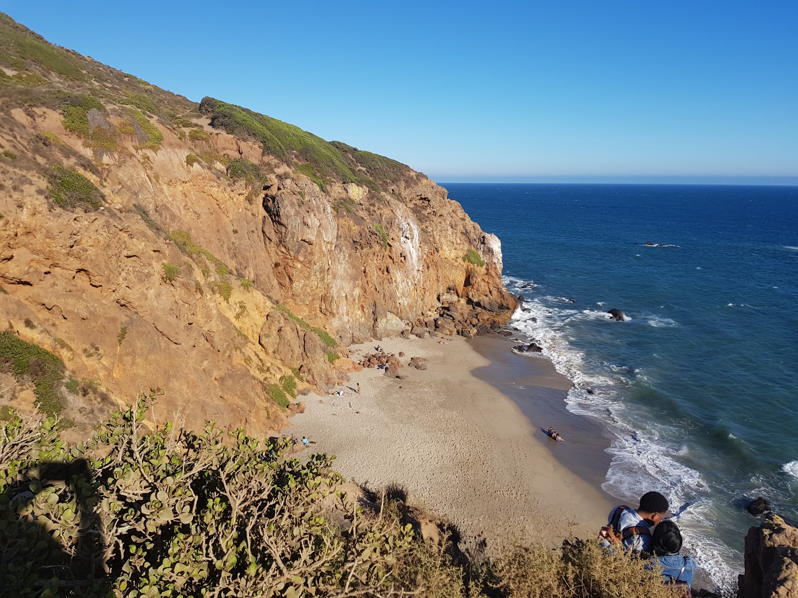Photo of Point Dume Beach and the settlement
