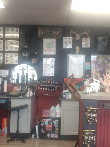 Explore half sleeve skull tattoo ideas, creative tattoo ideas in Laconia, available at Circus Tattoo