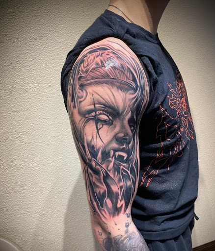 Explore strong woman tattoo ideas, creative tattoo ideas in Bethlehem, available at Satori Ink