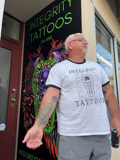 Explore back of thigh tattoo ideas, creative tattoo ideas in Belleville, available at Integrity Tattoos