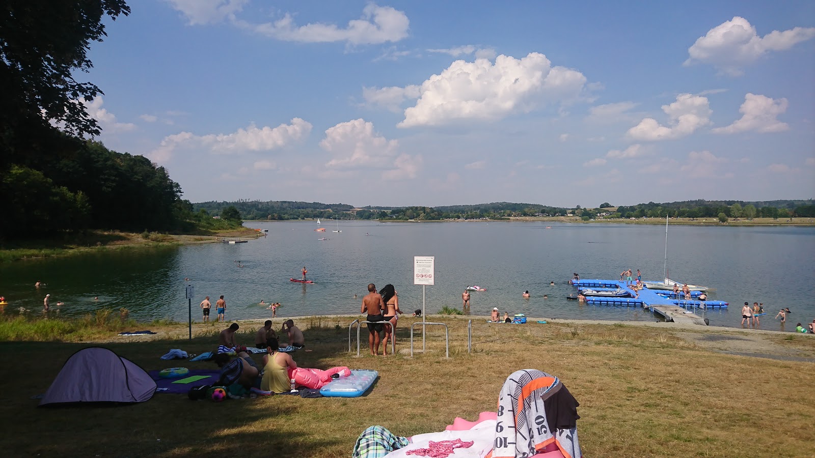 Photo de Badestrand Talsperre Pohl avec herbe de surface