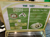 Menu / carte de Thé Viet - Salon de bubble tea Vietnamien à Nancy