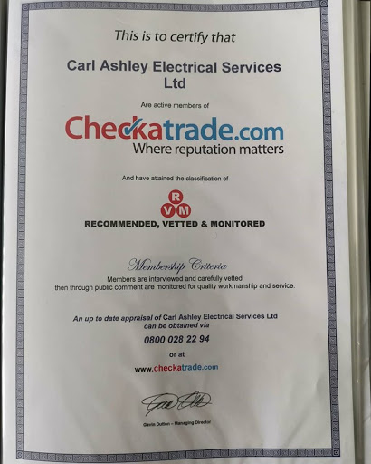Carl Ashley Electrical Services Ltd Bournemouth Dorset Local Qualified Approved electrician near me eicr rewire fault
