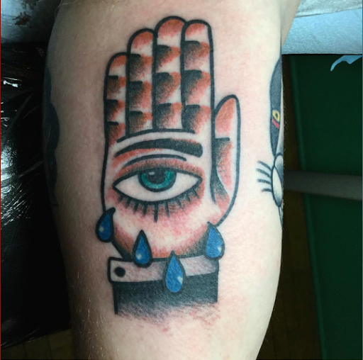 Explore star tattoo cover up ideas, creative tattoo ideas in Albany, available at Dead Presidents Lounge