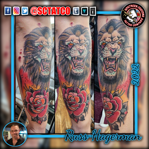 Explore rubber duck tattoo ideas, creative tattoo ideas in Fayetteville, available at Southern Customs Tattoo Company