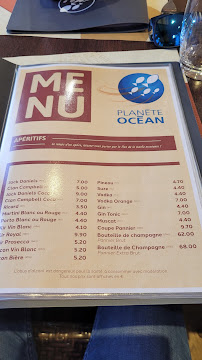 Brasserie Planète Océan à Étaples menu