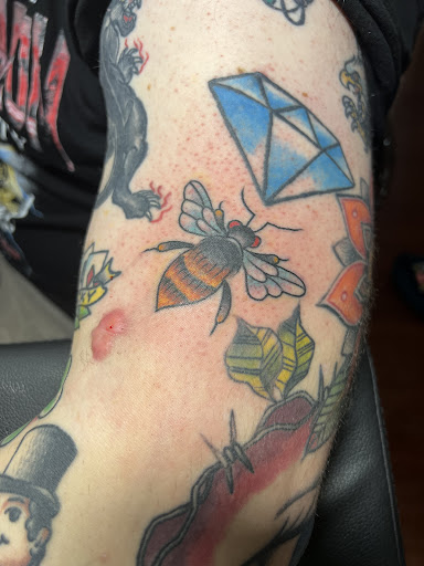 Explore electrician tattoo ideas, creative tattoo ideas in Cleveland, available at Iron Door Tattoo (WALK INS WELCOME)