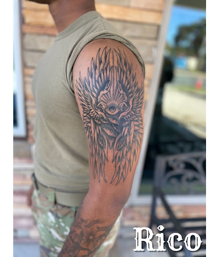 Explore sport tattoo ideas, creative tattoo ideas in Benton, available at Relics Tattoo Studio