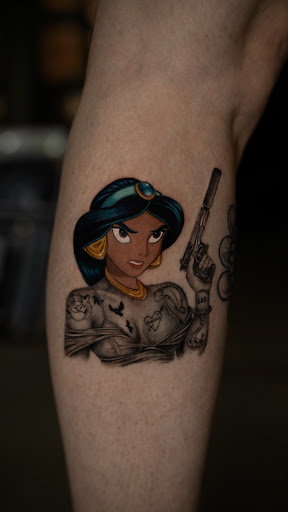 Explore cute cross tattoo ideas, creative tattoo ideas in Denver, available at Mashroom Studios