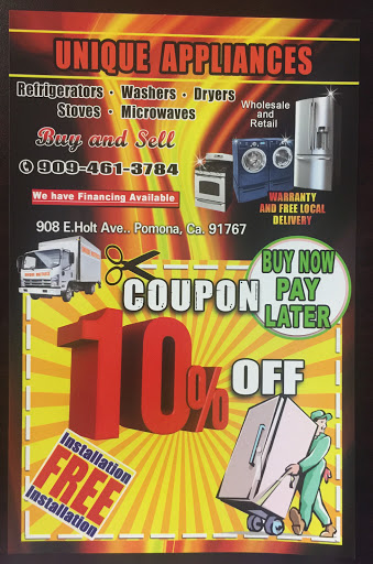 Appliance Store «Unique Appliances», reviews and photos, 908 E Holt Ave, Pomona, CA 91767, USA
