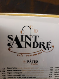 Restaurant Le Saint André à Paris - menu / carte