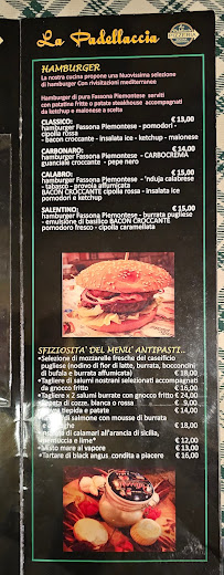 La Padellaccia à Bareggio menu