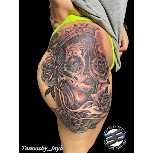 Explore tattoos behind ear ideas, creative tattoo ideas in Passaic, available at District 36 Tattoo Parlor
