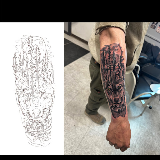 Explore tattoo ideas for elbow, creative tattoo ideas in Hudson Falls, available at ALTERED ADDICTION TATTOOS