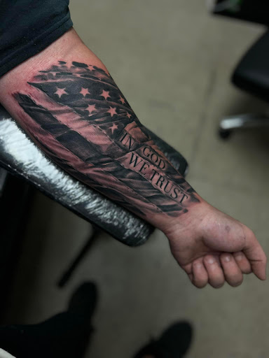 Explore side neck tattoo ideas, creative tattoo ideas in Marietta, available at Monkeys Uncle Tattoo