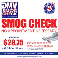 DMV Smog Check - Test Only Station Coupon For $28.75 - Open 7 Days - Photo 8 - Car repair in Corona, CA, Corona