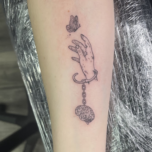 Explore palm size tattoo ideas, creative tattoo ideas in Jersey City, available at 7 Souls Tattoo & Body Piercing