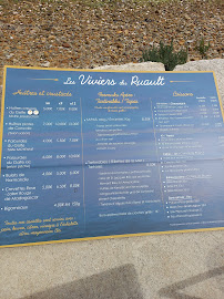 Bar-restaurant à huîtres Les Viviers Du Ruault à Sarzeau - menu / carte