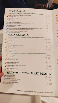 Menu / carte de Trattoria S. Antonio à Monteveglio