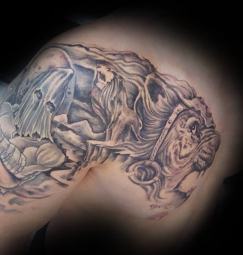 Explore calf tattoo ideas for guys, creative tattoo ideas in Savannah, available at Tatlyfe Studios