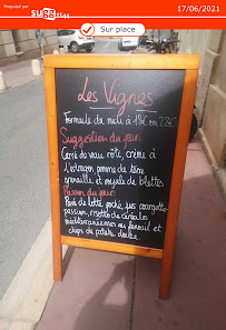 Les Vignes Montpellier à Montpellier menu