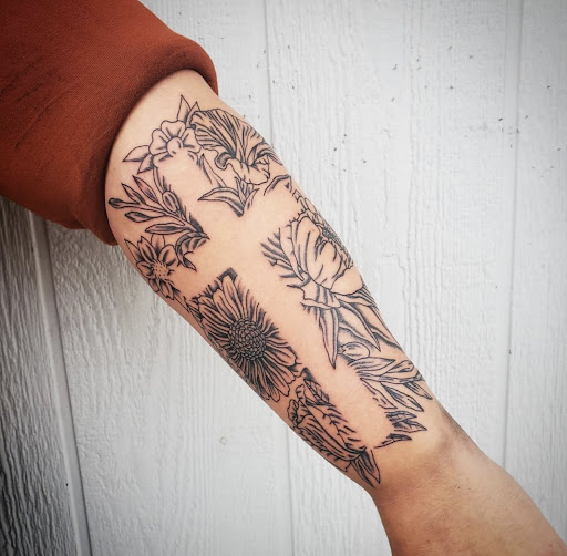 Explore schnauzer tattoo ideas, creative tattoo ideas in Johnson City, available at Gold Cross Tattoo Co.