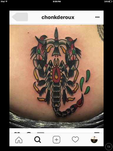 Explore courage the cowardly dog tattoo ideas, creative tattoo ideas in Saint Augustine, available at Ms. Deborahs Fountain of Youth Tattoo & Body Piercing