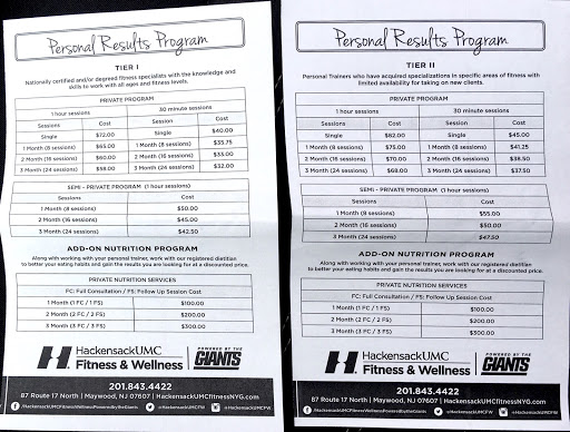 Physical Fitness Program «HackensackUMC Fitness & Wellness Powered by the Giants», reviews and photos, 87 NJ-17, Maywood, NJ 07607, USA