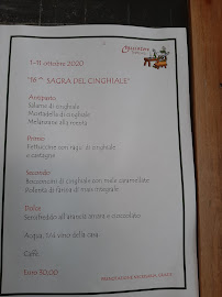 Menu / carte de Trattoria Cacciatore Cucina del Lago d'Iseo e Valcamonica à Sulzano