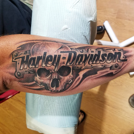 Explore full sleeve tattoo ideas for men, creative tattoo ideas in Lewisburg, available at Acacia Tattoo Co.