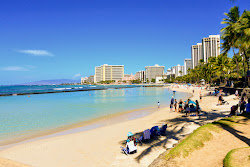 Waikiki Plajı'in fotoğrafı kısmen otel alanı