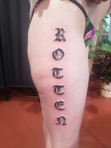 Explore straight line tattoo ideas, creative tattoo ideas in Middlebury, available at Ravenworks Tattoo Company