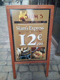 Restaurant thaï Siam's à Orléans (la carte)