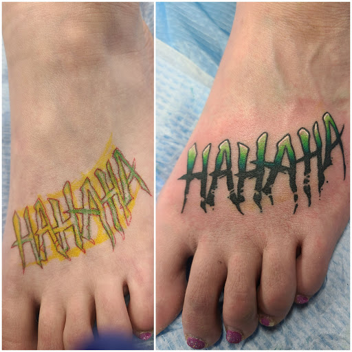 Explore punisher tattoo ideas, creative tattoo ideas in Stetsonville, available at Solace Ink Company LLC