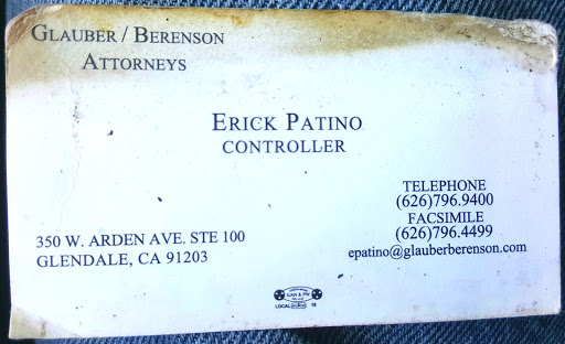 Glauber/Berenson, 350 Arden Ave #100, Glendale, CA 91203, Attorney