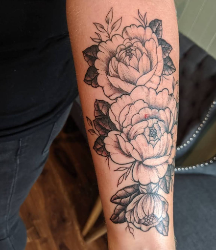 Explore guardian angel tattoo ideas, creative tattoo ideas in Lawrence, available at Standard Electric Tattooing