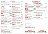 Menu / carte de Terza Classe à Cuneo