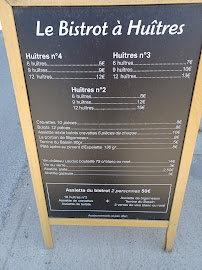 Restaurant Le Bistrot à Huitre, Chez Inès et Christian à Arès (la carte)