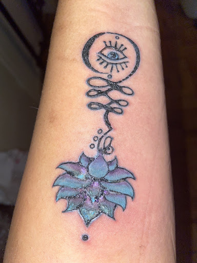 Explore hana tattoo ideas, creative tattoo ideas in Hampton, available at Blue Horseshoe Tattoo and Body Piercing