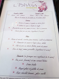 L'IBISKUS Restaurant à La Rochette carte