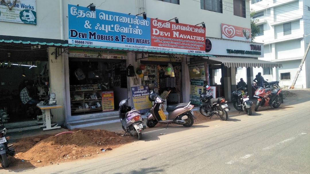 Devi mobiles and footwears