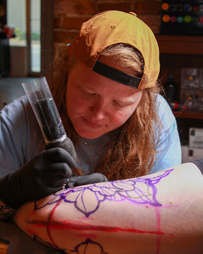 Explore stitch tattoos ideas, creative tattoo ideas in Broxton, available at Seratonin Tattoo Parlor