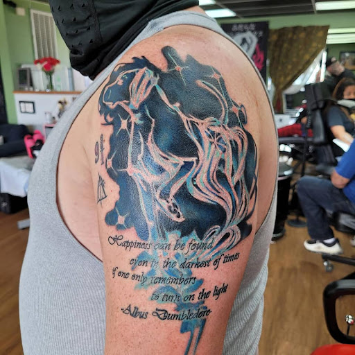 Explore brain tattoo ideas, creative tattoo ideas in Anniston, available at Lucid Dreams Tattoos and Piercings